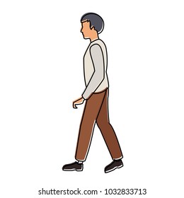 Man Walking Cartoon Stock Vector (Royalty Free) 1032833713 | Shutterstock