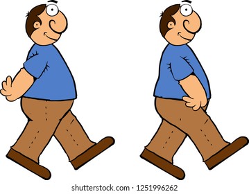 Man walking cartoon vector