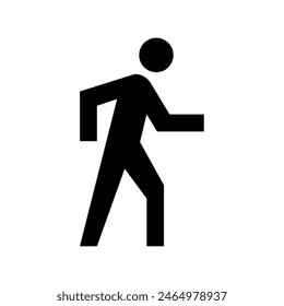 Man walking directions button icon vector design in eps 10