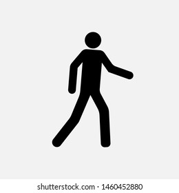 
Man Walking Icon. Moving Forward Gesture  Illustration As A Simple Vector Sign & Trendy Symbol for Design,  Websites, Presentation or Mobile Application. 