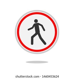 Man Walking Icon. Moving Forward Gesture  Illustration As A Simple Vector Sign & Trendy Symbol for Design,  Websites, Presentation or Mobile Application.