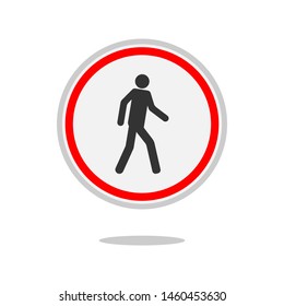 Man Walking Icon. Moving Forward Gesture  Illustration As A Simple Vector Sign & Trendy Symbol for Design,  Websites, Presentation or Mobile Application.