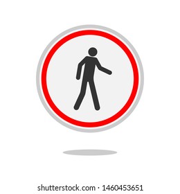 Man Walking Icon. Moving Forward Gesture  Illustration As A Simple Vector Sign & Trendy Symbol for Design,  Websites, Presentation or Mobile Application.