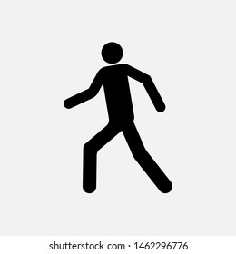 Man Walking Icon. Moving Forward Gesture  Illustration As A Simple Vector Sign & Trendy Symbol for Design,  Websites, Presentation or Mobile Application. 