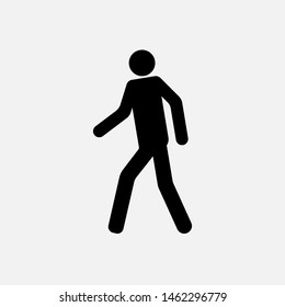 Man Walking Icon. Moving Forward Gesture  Illustration As A Simple Vector Sign & Trendy Symbol for Design,  Websites, Presentation or Mobile Application. 