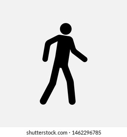 Man Walking Icon. Moving Forward Gesture  Illustration As A Simple Vector Sign & Trendy Symbol for Design,  Websites, Presentation or Mobile Application. 