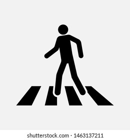 Man Walking Icon. Moving Forward Gesture  Illustration As A Simple Vector Sign & Trendy Symbol for Design,  Websites, Presentation or Mobile Application. 