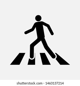 Man Walking Icon. Moving Forward Gesture  Illustration As A Simple Vector Sign & Trendy Symbol for Design,  Websites, Presentation or Mobile Application. 