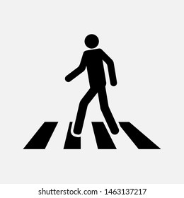 Man Walking Icon. Moving Forward Gesture  Illustration As A Simple Vector Sign & Trendy Symbol for Design,  Websites, Presentation or Mobile Application. 