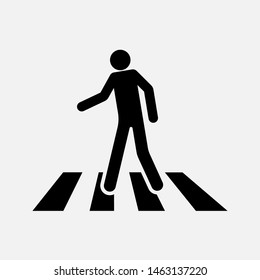 Man Walking Icon. Moving Forward Gesture  Illustration As A Simple Vector Sign & Trendy Symbol for Design,  Websites, Presentation or Mobile Application. 