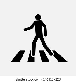 Man Walking Icon. Moving Forward Gesture  Illustration As A Simple Vector Sign & Trendy Symbol for Design,  Websites, Presentation or Mobile Application. 