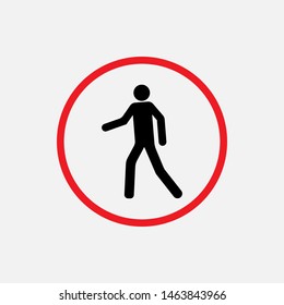 Man Walking Icon. Moving Forward Gesture  Illustration As A Simple Vector Sign & Trendy Symbol for Design,  Websites, Presentation or Mobile Application.