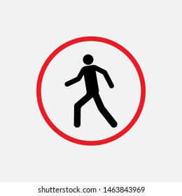 Man Walking Icon. Moving Forward Gesture  Illustration As A Simple Vector Sign & Trendy Symbol for Design,  Websites, Presentation or Mobile Application.