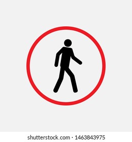 Man Walking Icon. Moving Forward Gesture  Illustration As A Simple Vector Sign & Trendy Symbol for Design,  Websites, Presentation or Mobile Application.