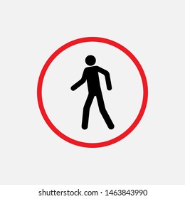 Man Walking Icon. Moving Forward Gesture  Illustration As A Simple Vector Sign & Trendy Symbol for Design,  Websites, Presentation or Mobile Application.