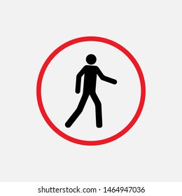 Man Walking Icon. Moving Forward Gesture  Illustration As A Simple Vector Sign & Trendy Symbol for Design,  Websites, Presentation or Mobile Application. 