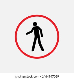 Man Walking Icon. Moving Forward Gesture  Illustration As A Simple Vector Sign & Trendy Symbol for Design,  Websites, Presentation or Mobile Application. 