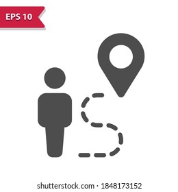 Man Walking Icon. Professionelles, Pixel perfektes Symbol, EPS10-Format.