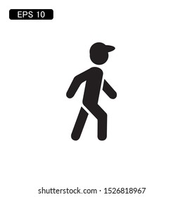 man walking icon vector illustration logo template