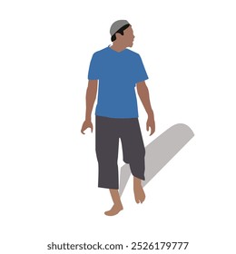 Man Walking, Muslims Walking, the color can be changed