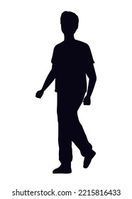 man walking silhouette style character