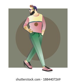 A man walking with style