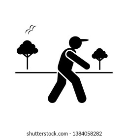 Man, walking, sun icon. Element of man resort villa hotel activity icon. Premium quality graphic design icon. Signs and symbols collection icon for websites, web design