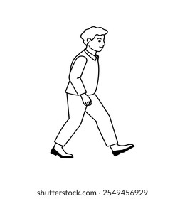 Man Walking in Urban Environment - Casual Lifestyle Concept