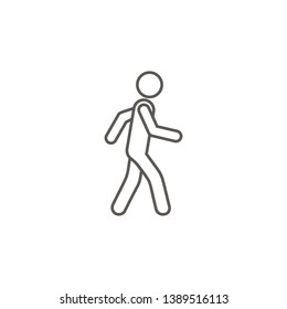 Man, walking vector icon. Simple element illustration from map and navigation concept. Man, walking vector icon. Real estate concept vector illustration.