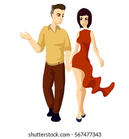 Man walking with woman romantic couples Girl and boy hugging, love story, romantic holing girl with hands, romantic couples, love young girls and boys, romantic walks red yellow  white