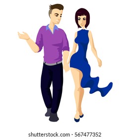 Man walking with woman romantic couples Girl and boy hugging, love story, romantic holing girl with hands, romantic couples, love young girls and boys, romantic walks blue purple  white