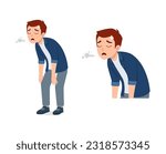 man walking from work and feeling tired