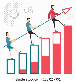 man walks the career ladder vector