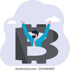 Man walks carefully over cracked and holed crypto coins, illustration for crypto collapse.

