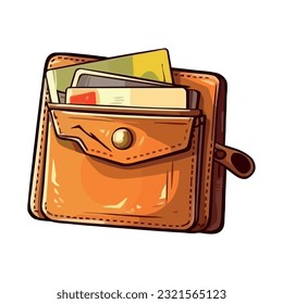 man wallet full of currency and documents over white