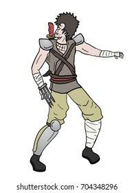 Man warrior draw