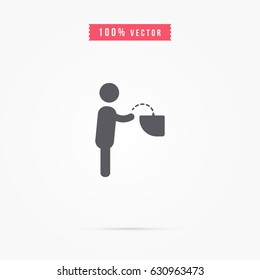 man washing hand icon