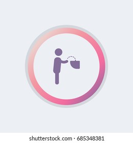 man washing hand icon