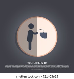 man washing hand icon
