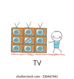 man watching the best TV