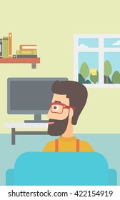 Man watching TV.