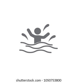 man in the water icon. Simple element illustration. man in the water symbol design template. Can be used for web and mobile on white background
