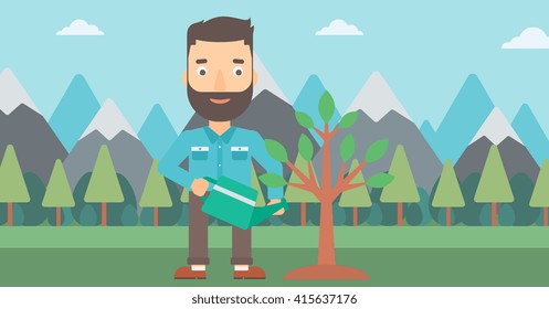 Árbol de agua con bombillas.