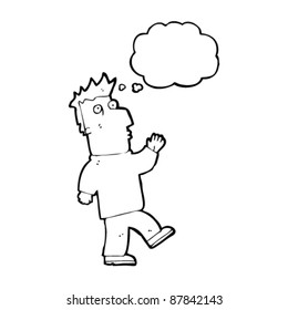 man waving cartoon