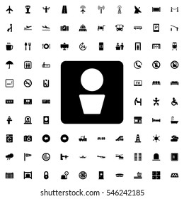 man WC icon illustration isolated vector sign symbol