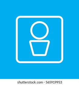 man WC icon illustration isolated vector sign symbol