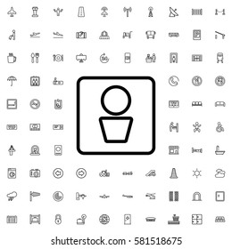 man WC icon illustration isolated vector sign symbol. Airport icons set.