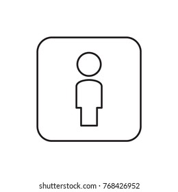 man wc outline icon