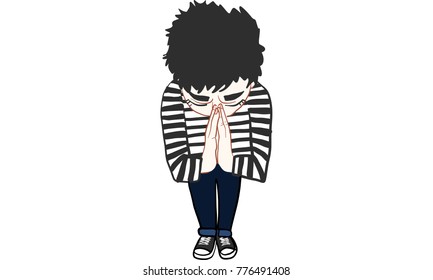man wear black cross strip t-shirt action vector