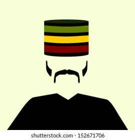 man wearing african kufi cap
